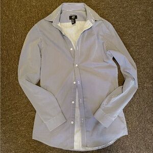 H&M Pin Stripe Fitted Button Up